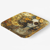 Benutzerdefinierter Text 💀 La Calavera Catrina mi Pappteller (Gewinkelt)