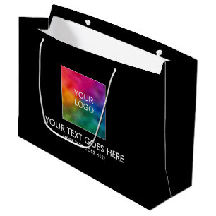 Benutzerdefinierter Text Laden Sie hier das Logo I Große Geschenktüte