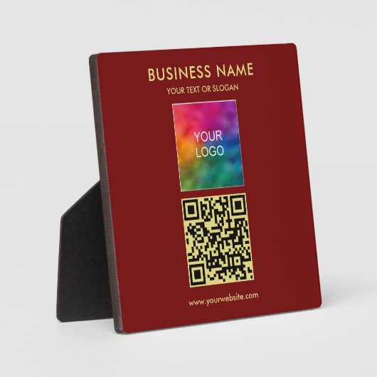 Benutzerdefinierter Text Laden Sie Ihren Logo-QR-C Fotoplatte (Vorderseite)