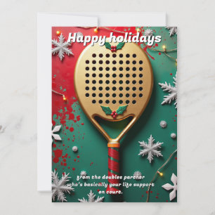 🎾🎄Benutzerdefinierter Text, Lebensretter & Lobs Feiertagskarte
