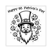 Benutzerdefinierter Text, Leprechaun Pop Gummistempel (Prägung)