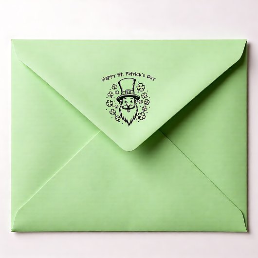 Benutzerdefinierter Text, Leprechaun Pop Gummistempel