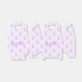 Benutzerdefinierter Text Lila Art Deco Geschenkschachtel (Ungefaltet)