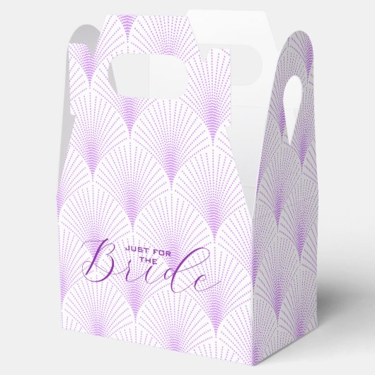 Benutzerdefinierter Text Lila Art Deco Geschenkschachtel (Geöffnet)