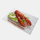 Benutzerdefinierter Text-Lobster Fußmatte (Schrägansicht)