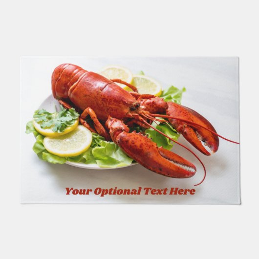 Benutzerdefinierter Text-Lobster Fußmatte (Vorderseite)