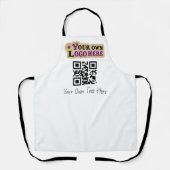 Benutzerdefinierter Text, Logo und QR-Schürze Schürze (Vorderseite)