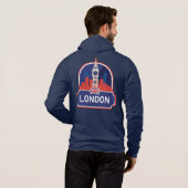 Benutzerdefinierter Text London Hoodie (Schwarz voll)