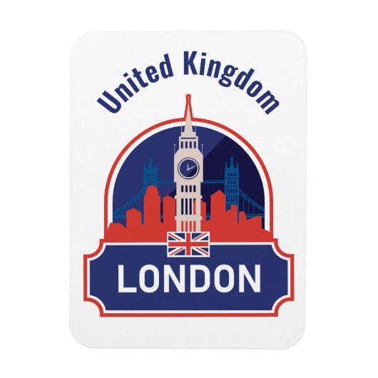 Benutzerdefinierter Text London Magnet (Vertikal)