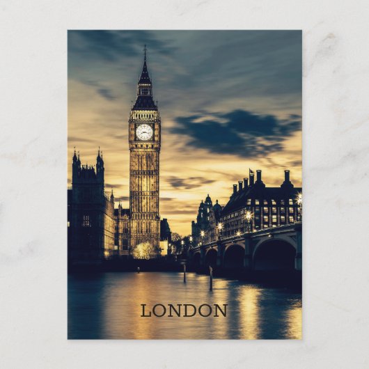 Benutzerdefinierter Text London Postkarte (Vorderseite)