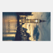 Benutzerdefinierter Text London Rechteckiger Aufkleber (Vorderseite)