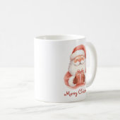 Benutzerdefinierter Text Lustiger Weihnachtsmann m Kaffeetasse (VorderseiteRechts)