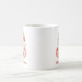 Benutzerdefinierter Text Lustiger Weihnachtsmann m Kaffeetasse (Mittel)