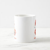 Benutzerdefinierter Text Lustiger Weihnachtsmann m Kaffeetasse (Mittel)