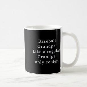 Benutzerdefinierter Text Lustiges Opa Baseball T-S Kaffeetasse