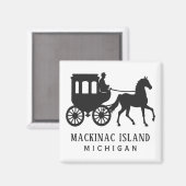 Benutzerdefinierter Text Mackinac Island Magnet (Vorderseite/Rückseite)