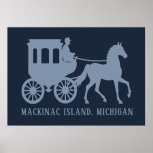 Benutzerdefinierter Text Mackinac Island Poster