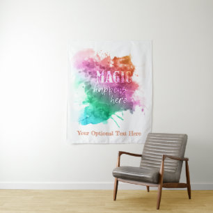 Benutzerdefinierter Text "Magic"-Wandteppiche Wandteppich