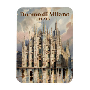 Benutzerdefinierter Text Mailand Italien Dom Vinta Magnet