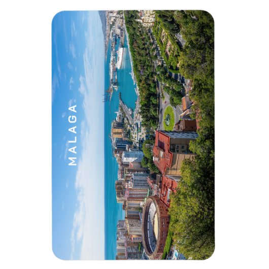 Benutzerdefinierter Text Malaga Spanien Realfotogr Magnet (Vertikal)