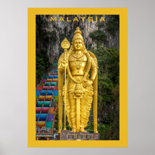 Benutzerdefinierter Text Malaysia Poster (Vorne)