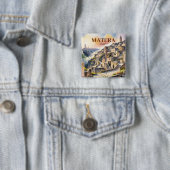 Benutzerdefinierter Text Matera Italien Reise Sass Button (Beispiel)