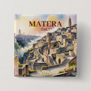 Benutzerdefinierter Text Matera Italien Reise Sass Button
