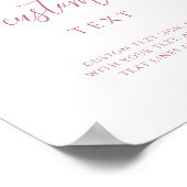 Benutzerdefinierter Text, Mauve-Rosa-Monogramm-Hoc Poster (Ecke)