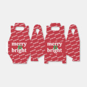 Benutzerdefinierter Text "Merry & Bright" Geschenkschachtel (Ungefaltet)