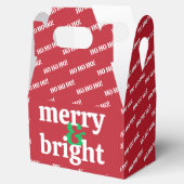 Benutzerdefinierter Text "Merry & Bright" Geschenkschachtel (Geöffnet)