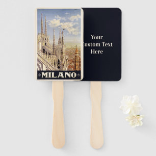 Benutzerdefinierter Text Milano Italien Vintage Re Fächer