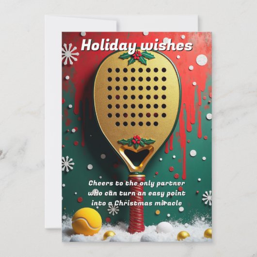 🎾🎄Benutzerdefinierter Text, Miracle Shots & Mist Feiertagskarte (Vorderseite)