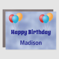 Benutzerdefinierter Text mit Balloons Happy Birthd
