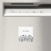 Benutzerdefinierter Text mit Blumen Magnet (In Situ (Geschirrspüler))