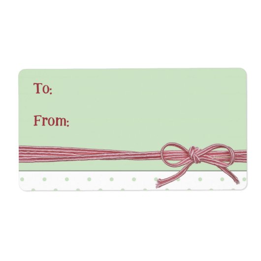 Benutzerdefinierter Text mit einem Bow verbunden (Vorne)