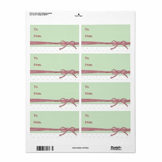 Benutzerdefinierter Text mit einem Bow verbunden (Vorne)