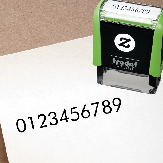 Benutzerdefinierter Text mit einer Zeile Permastempel