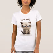 Benutzerdefinierter Text mit Grumpy Cat T-Shirt (Vorderseite)