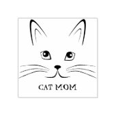 Benutzerdefinierter Text mit Katzenfläche Gummistempel (Prägung)