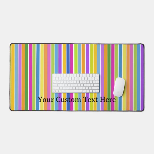 Benutzerdefinierter Text mit lebendigen farbigen S Schreibtischunterlage (Tastatur & Maus)