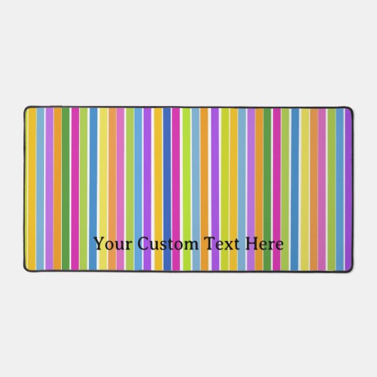 Benutzerdefinierter Text mit lebendigen farbigen S Schreibtischunterlage (Vorderseite)