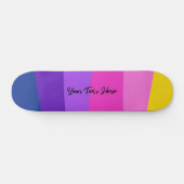 Benutzerdefinierter Text mit lebhaften Farben Skateboard (Horizontal)