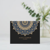 Benutzerdefinierter Text mit luxuriöser Mandala-Po Postkarte (Stehend Vorderseite)