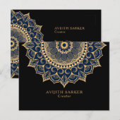 Benutzerdefinierter Text mit luxuriöser Mandala-Po Postkarte (Vorne/Hinten)
