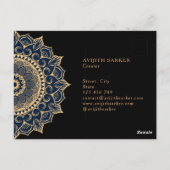 Benutzerdefinierter Text mit luxuriöser Mandala-Po Postkarte (Rückseite)