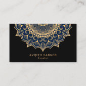 Benutzerdefinierter Text mit Luxusmandala Visitenkarte (Vorderseite)