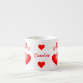 Benutzerdefinierter Text mit personalisierten rote Espressotasse (Vorderseite)