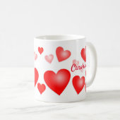 Benutzerdefinierter Text mit personalisierten rote Kaffeetasse (VorderseiteRechts)