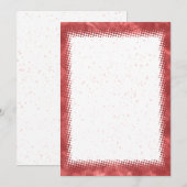 Benutzerdefinierter Text mit roter Wasserfarbe Einladung (Vorne/Hinten)