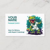 Benutzerdefinierter Text mit t-rex Pickleball Visitenkarte (Vorderseite)